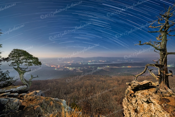 32 Nighttime Skies Over Havana Arkansas From The Summit Of Mt Magazine - Professional Arkansas River Valley Gallery No 1 photography by Paul Caldwell