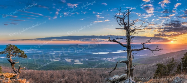 18 December Sunset From The Summit Of Mt Magazine - Professional Panoramas Of Arkansas photography by Paul Caldwell